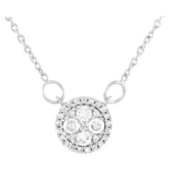 LB Exclusive 14 Karat White Gold 0.18 Carat Diamond Necklace