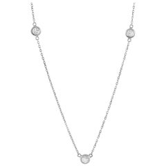 LB Exclusive 14 Karat White Gold 0.25 Carat Diamond Necklace