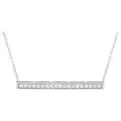 LB Exclusive 14 Karat White Gold 0.25 Carat Diamond Pendant Necklace