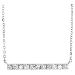 LB Exclusive 14 Karat White Gold 0.25 Carat Diamond Pendant Necklace