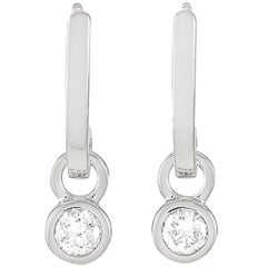 LB Exclusive 14 Karat White Gold 0.29 Carat Diamond Earrings