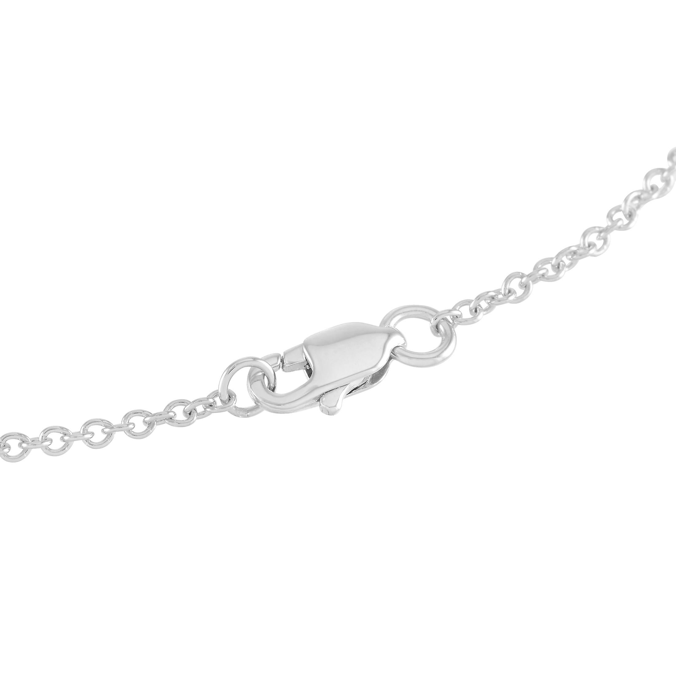 Taille ronde LB Exclusive Bracelet d'amour en or blanc 14 carats avec diamants de 0,30 carat en vente