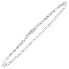 LB Exclusive 14 Karat White Gold 1.71 Carat Diamond Tennis Bracelet