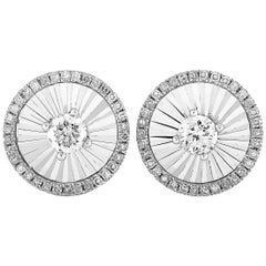 LB Exclusive 14 Karat White Gold .35 Carat VS1 G Color Diamond Stud Earrings