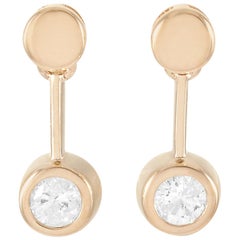 LB Exclusive 14 Karat Yellow Gold 0.16 Carat Diamond Earrings
