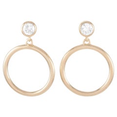 LB Exclusive 14 Karat Yellow Gold 0.18 Carat Diamond Earrings
