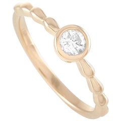 LB Exclusive 14 Karat Yellow Gold 0.22 Carat Diamond Ring