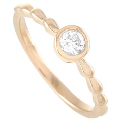 Anello con diamante da 0,25 carati in oro giallo da 14 carati LB Exclusive