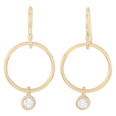 LB Exclusive Boucles d'oreilles en or jaune 14 carats avec diamants de 0,32 carat