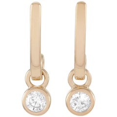 LB Exclusive Boucles d'oreilles en or jaune 14 carats avec diamants de 0,40 carat