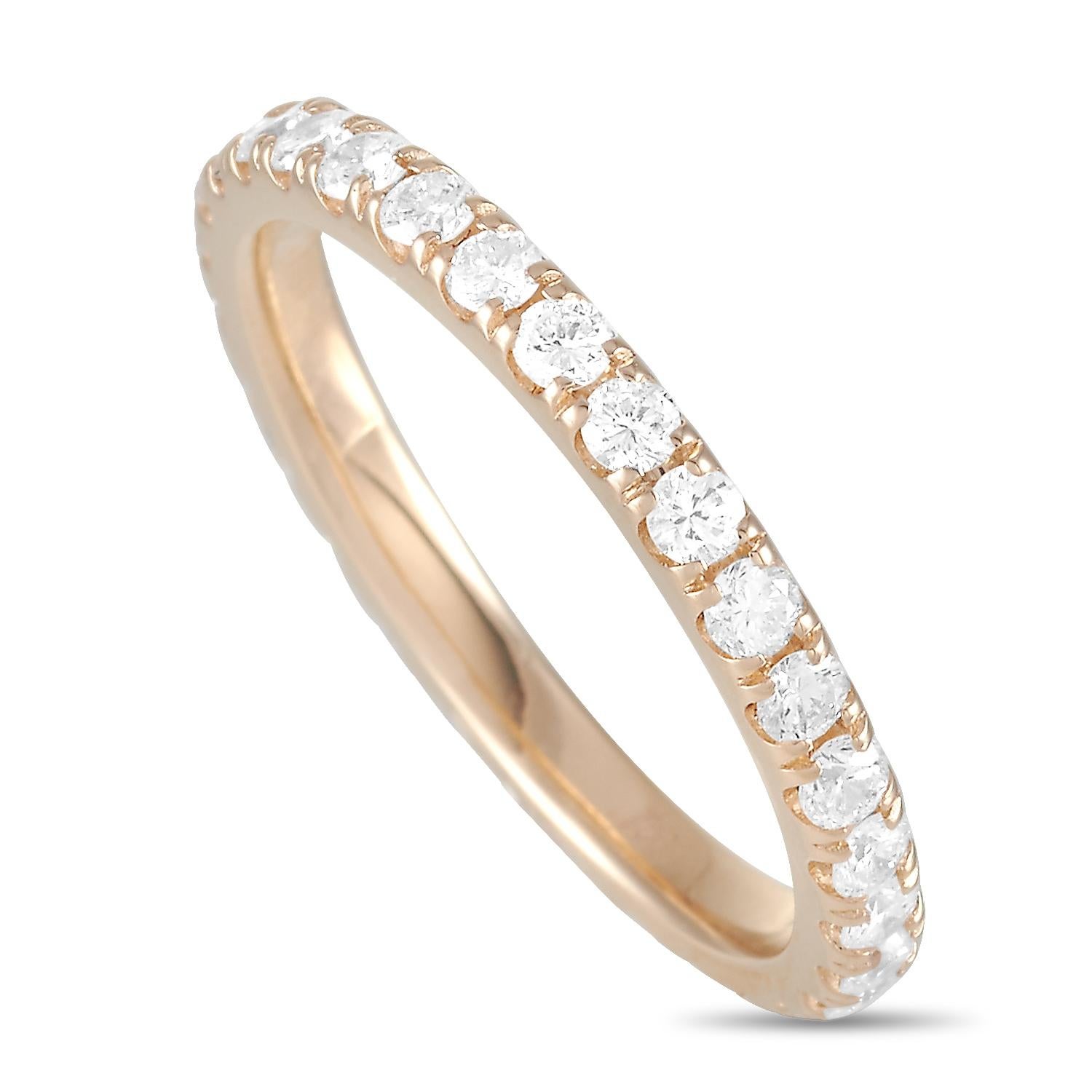 LB Exclusive 14 Karat Yellow Gold 1.03 Carat Diamond Ring In New Condition In Southampton, PA