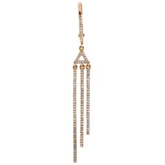 LB Exclusive 14 Karat Yellow Gold Diamond Pave Tassel Dangle Earrings LB Exclusive 14 Karat Yellow Gold Diamond Pave Tassel Dangle Earrings