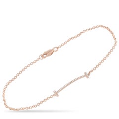 LB Exklusives Armband aus 14 Karat Rosgold mit 0,10 Karat Diamanten