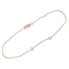 LB Exklusives Armband aus 14 Karat Rosgold mit 0,10 Karat Diamanten