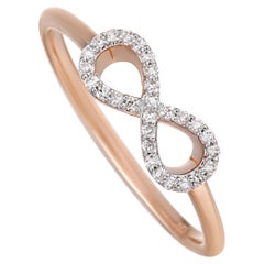 LB Exclusive 14K Rose Gold 0.10 ct Diamond Infinity Ring
