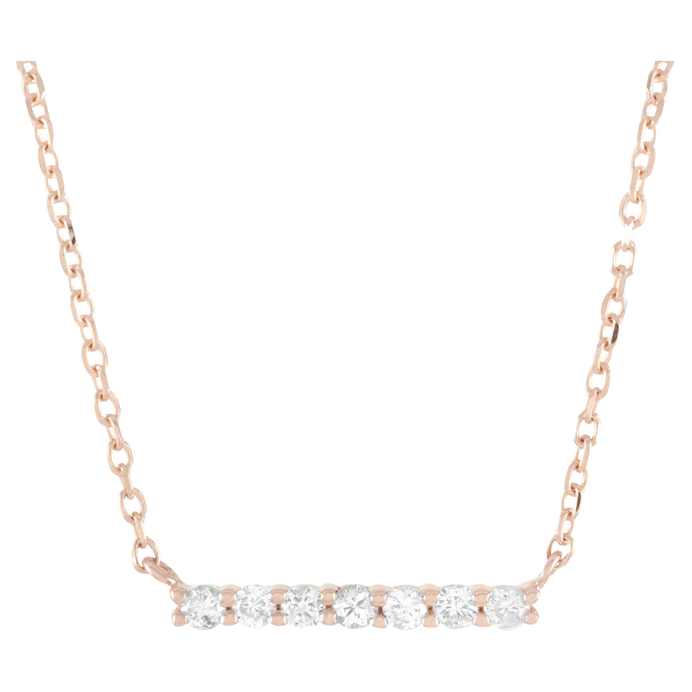 LB Exklusive 14K Roségold-Halskette mit 0,10 Karat Diamanten