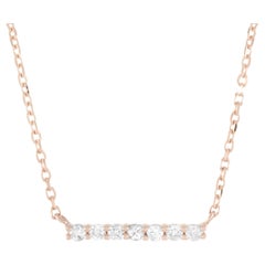 LB Exclusive Collier en or rose 14 carats avec diamants de 0,10 carat