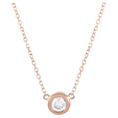 LB Exklusive 14K Roségold-Halskette mit 0,20 Karat Diamant-Anhänger