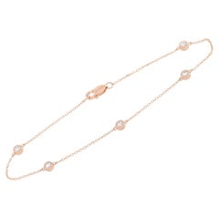 LB Exclusive 14k Rose Gold 0.20ct Diamond Bracelet
