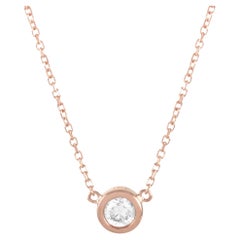 LB Exclusive 14k Rose Gold 0.20 Carat Diamond Necklace