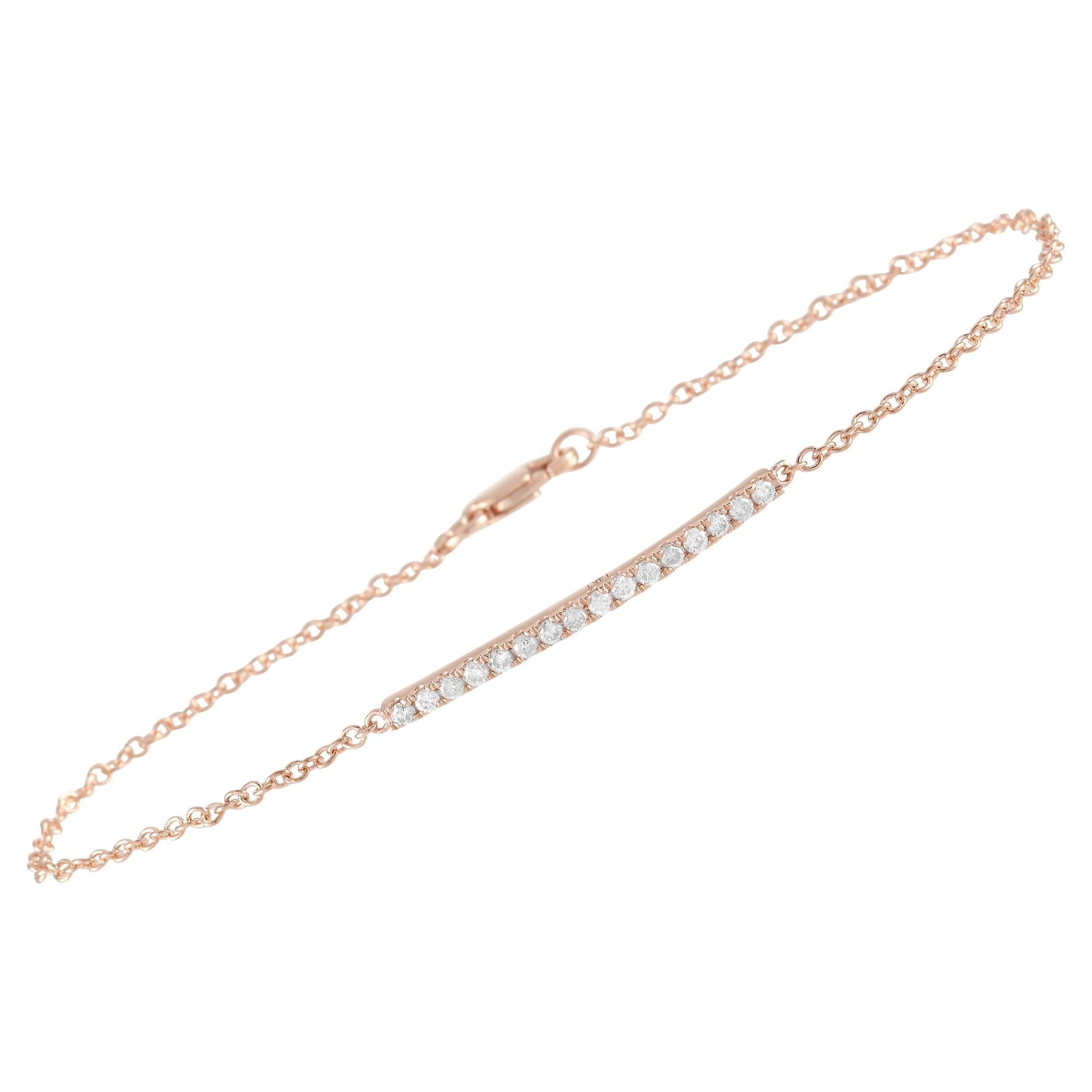 LB Exclusive 14K Rose Gold 0.25 Ct Diamond Bracelet