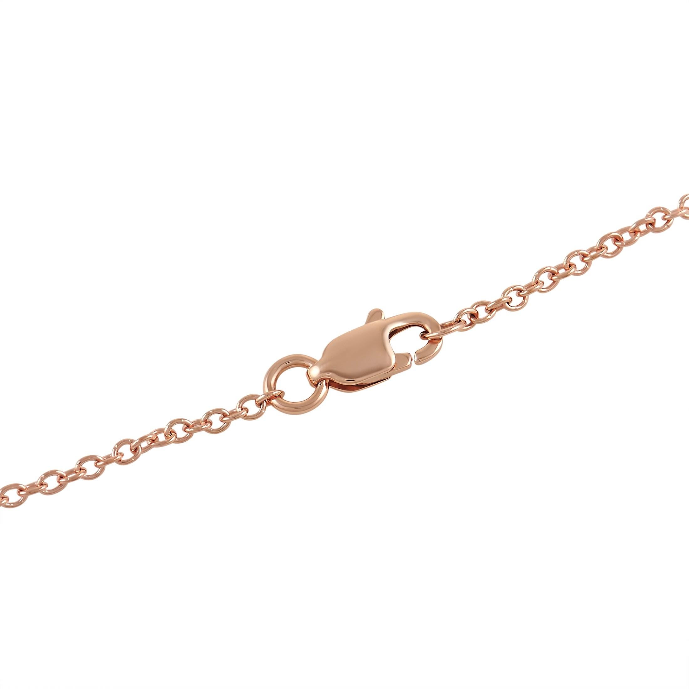 LB Exclusive 14K Rose Gold 0.25 Ct Diamond Love Bracelet In New Condition For Sale In Southampton, PA