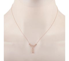 LB Exklusive 14K Roségold-Halskette mit 0,25 Karat Diamanten