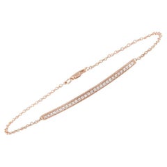 LB Exclusive Bracelet en or rose 14 carats avec diamants de 0,25 carat