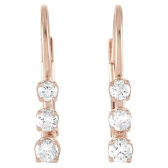 LB Exclusive 14k Rose Gold 0.25 Carat Diamond Earrings