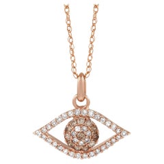 LB Exclusive 14K Rose Gold 0.26ct Diamond Pendant Necklace