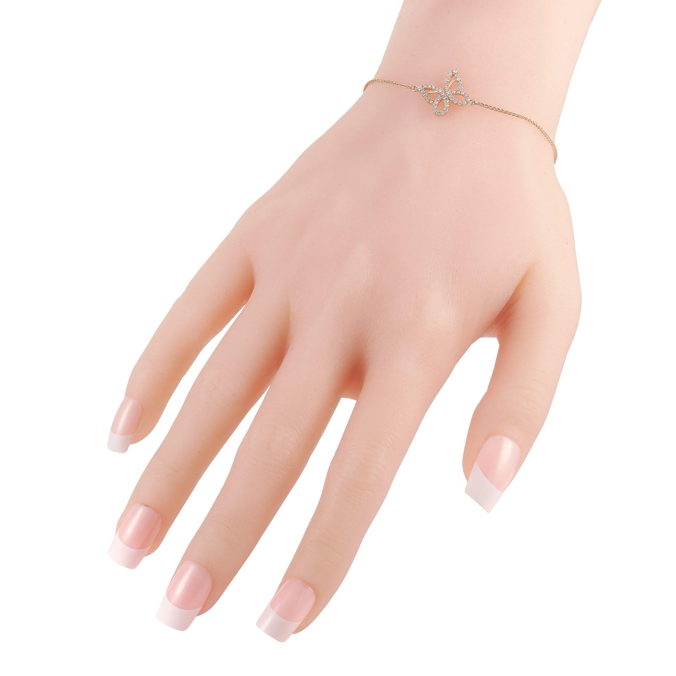 butterfly bracelet rose gold