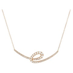LB Exclusive 14k Rose Gold 0.48 Carat Diamond Necklace