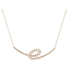 LB Exclusive Collier en or rose 14 carats avec diamants de 0,48 carat