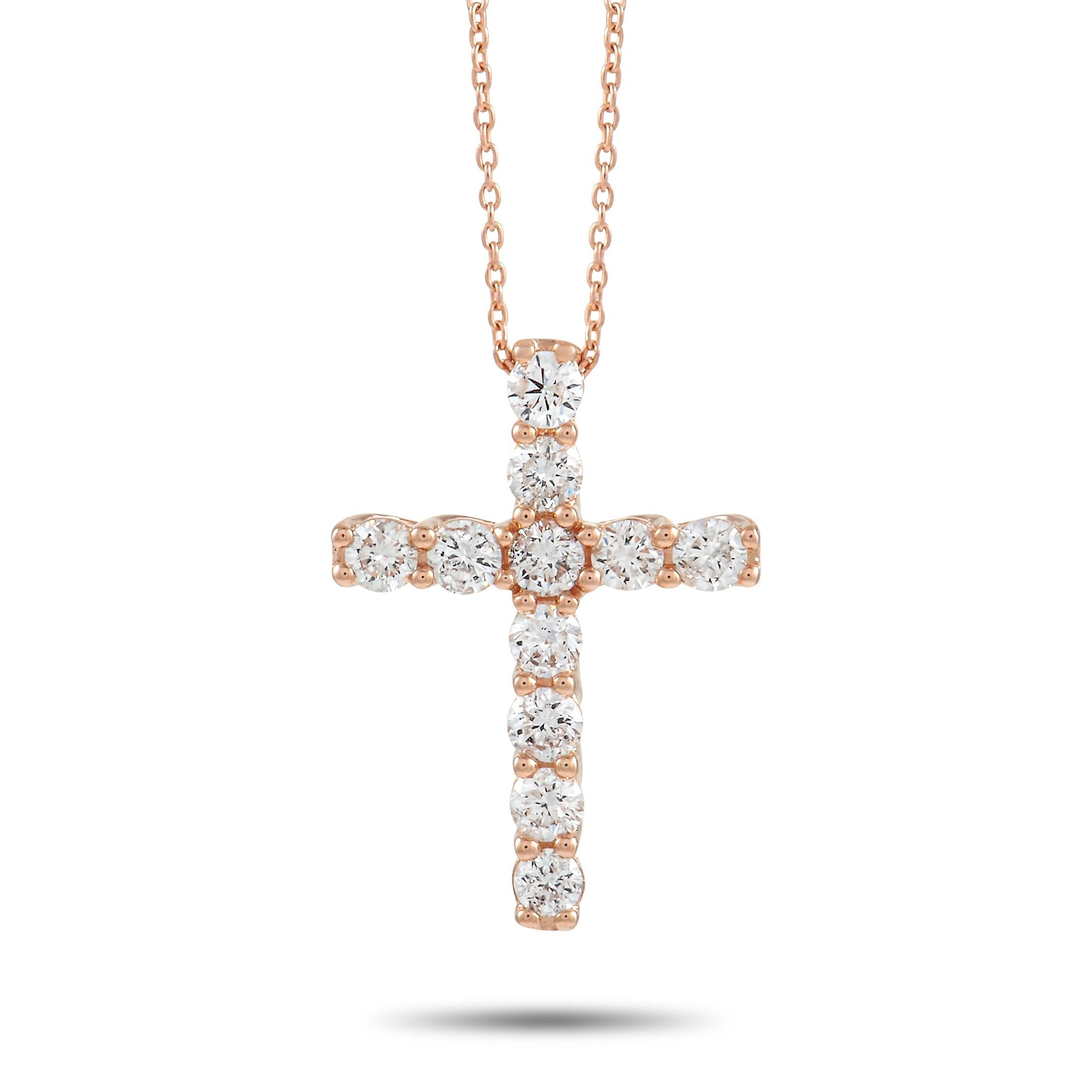 LB Exclusive 14K Rose Gold 0.52ct Diamond Necklace