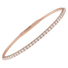 LB Exclusive 14K Rose Gold 1.53 Ct Diamond Flexible Half Eternity Bracelet