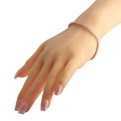 LB Exklusives Tennisarmband, 14 Karat Roségold, 4,33 Karat Diamant