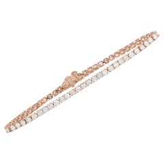 LB Exclusive 14K Rose Gold 4.33 ct Diamond Tennis Bracelet