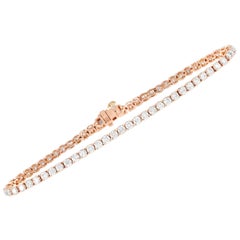LB Exclusive 14k Rose Gold 4.64 Ct Diamond Tennis Bracelet