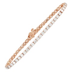 LB Exclusive 14K Rose Gold 6.18 Ct Diamond Tennis Bracelet