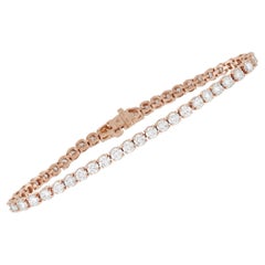 LB Exclusive 14K Rose Gold 8.16 Ct Diamond Tennis Bracelet