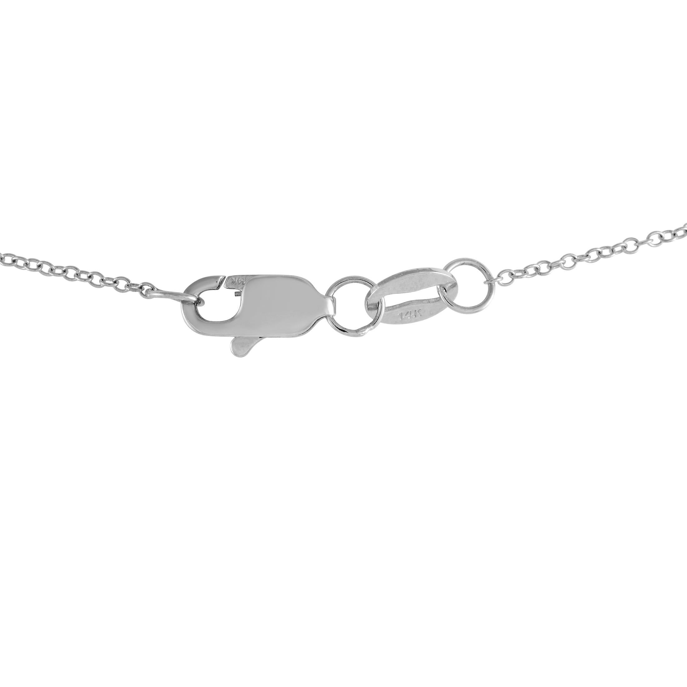 Mixed Cut LB Exclusive 14K White and Yellow Gold 0.92ct Diamond Necklace
