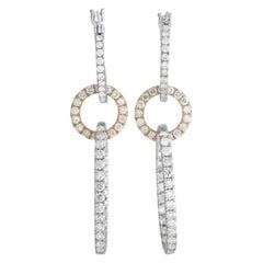 LB Exclusive 14K Weiß- und Gelbgold 1,00 Karat Diamant Ohrringe