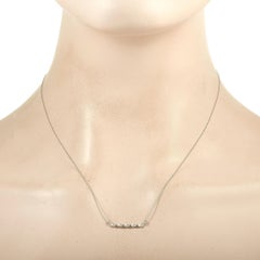 LB Exklusive Halskette, 14 Karat Weißgold 0,06 Karat Diamant