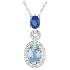 LB Exclusive 14K Weißgold 0,08ct Diamant-Anhänger Halskette PD4-16183WAQSA