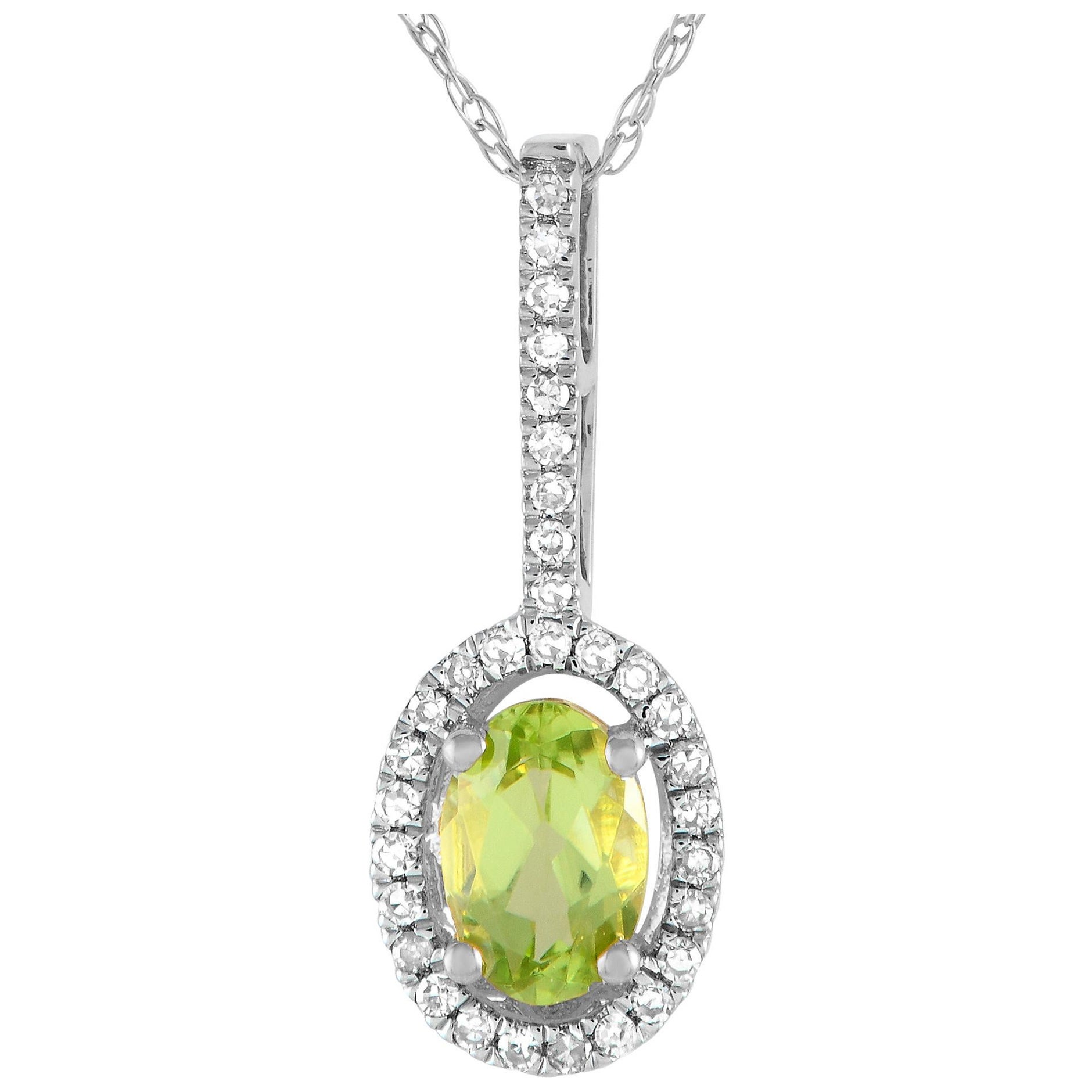 LB Exclusive Collana Pedant in oro bianco 14K con 0,09 carati di diamanti PD4-16077WPE