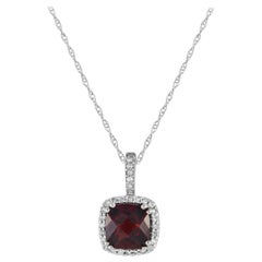 LB Exclusive 14K White Gold 0.09ct Diamond Pendant Necklace