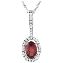 LB Exclusive 14K White Gold 0.09ct Diamond Pendant Necklace PD4-16077WGA