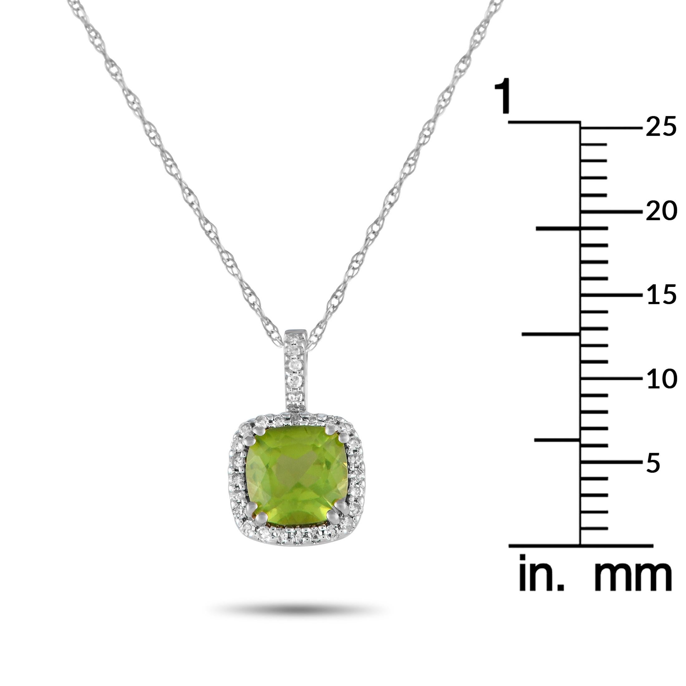 LB Exclusive 14K White Gold 0.09ct Diamond Pendant Necklace PD4-16269YPE In New Condition For Sale In Southampton, PA