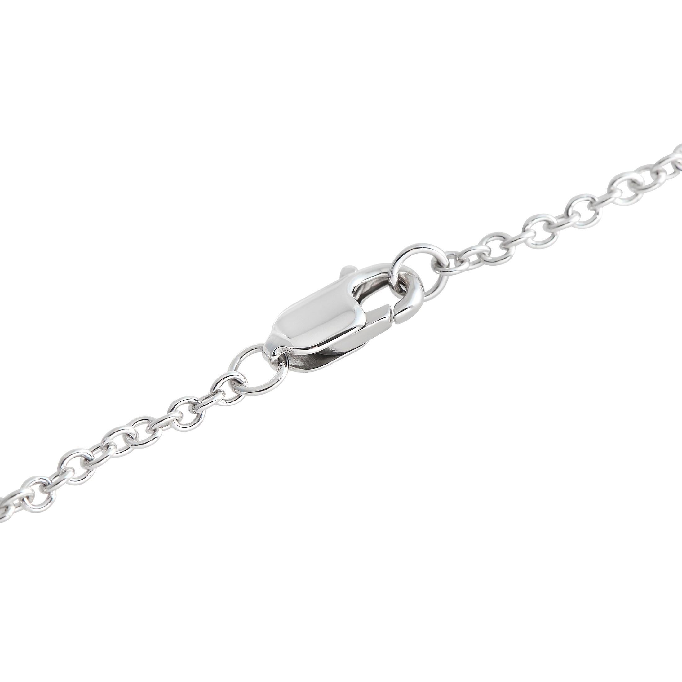 Taille ronde LB Exclusive Bracelet en or blanc 14 carats avec diamants 0,10 carat en vente