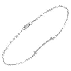 LB Exclusive 14K White Gold 0.10 Ct Diamond Bracelet